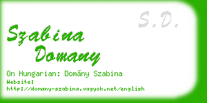 szabina domany business card